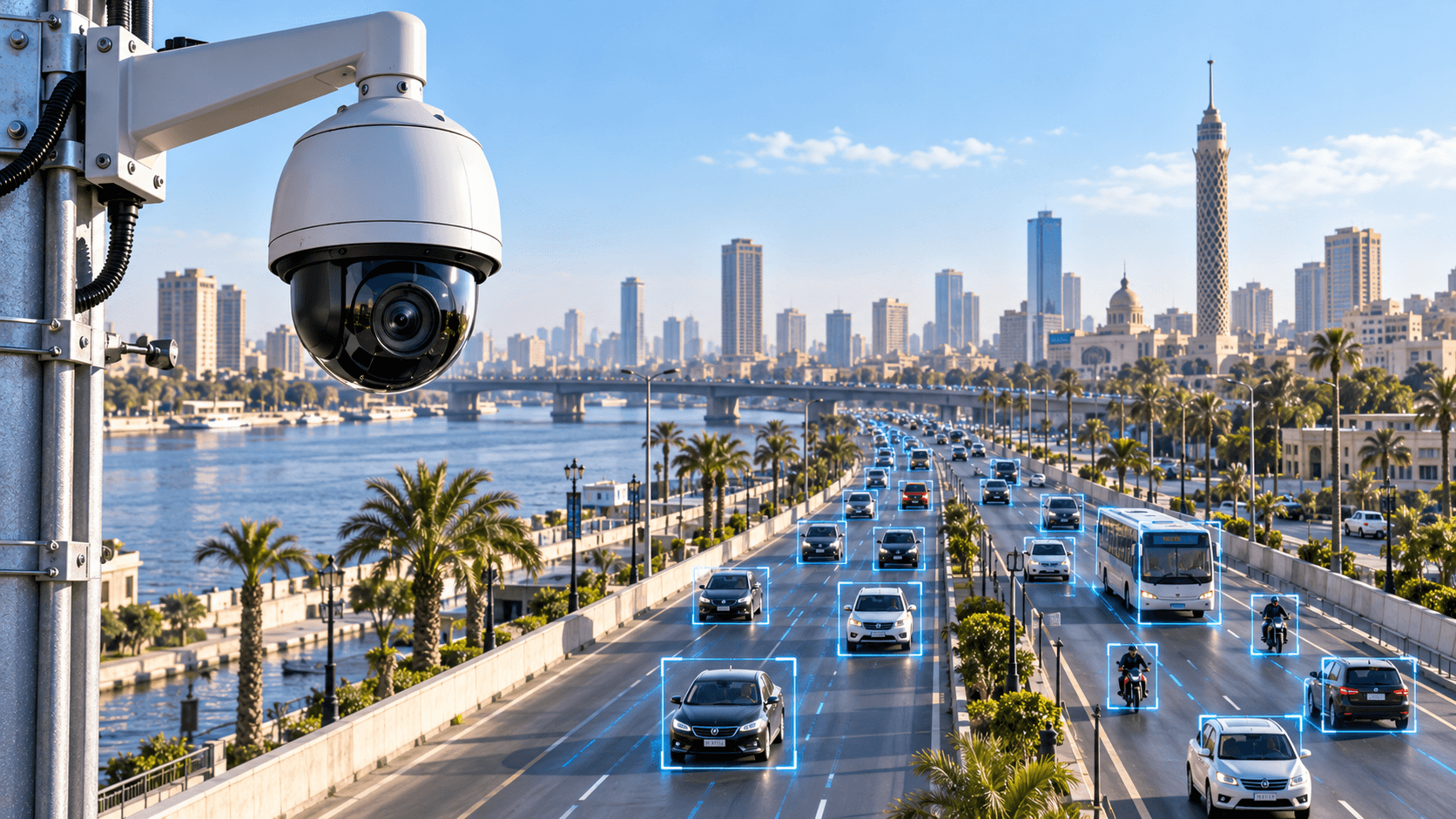 AI traffic and video monitoring in Cairo
