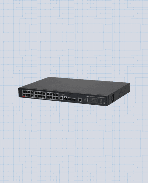24-port PoE 2.0 Managed Gigabit Switch 2-SFP&2-Link Port